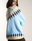 Kathleen Fair Isle Pullover - Sky