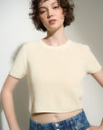 The Knit Tee - Creme