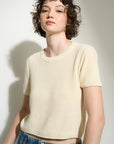 The Knit Tee - Creme