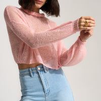 Lina Sheer Pullover - Baby Pink