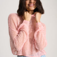 Lina Sheer Pullover - Baby Pink