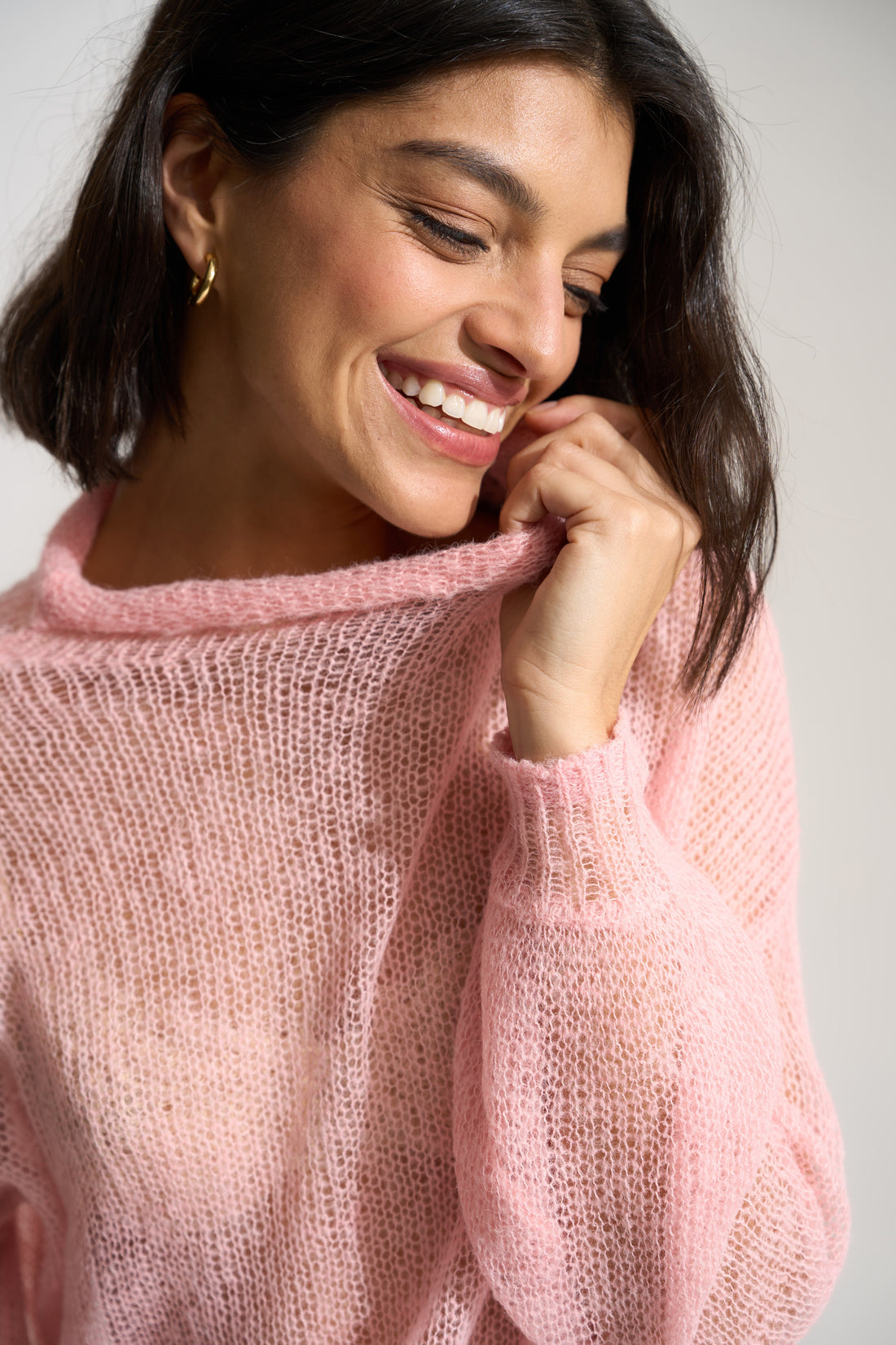 Lina Sheer Pullover - Baby Pink