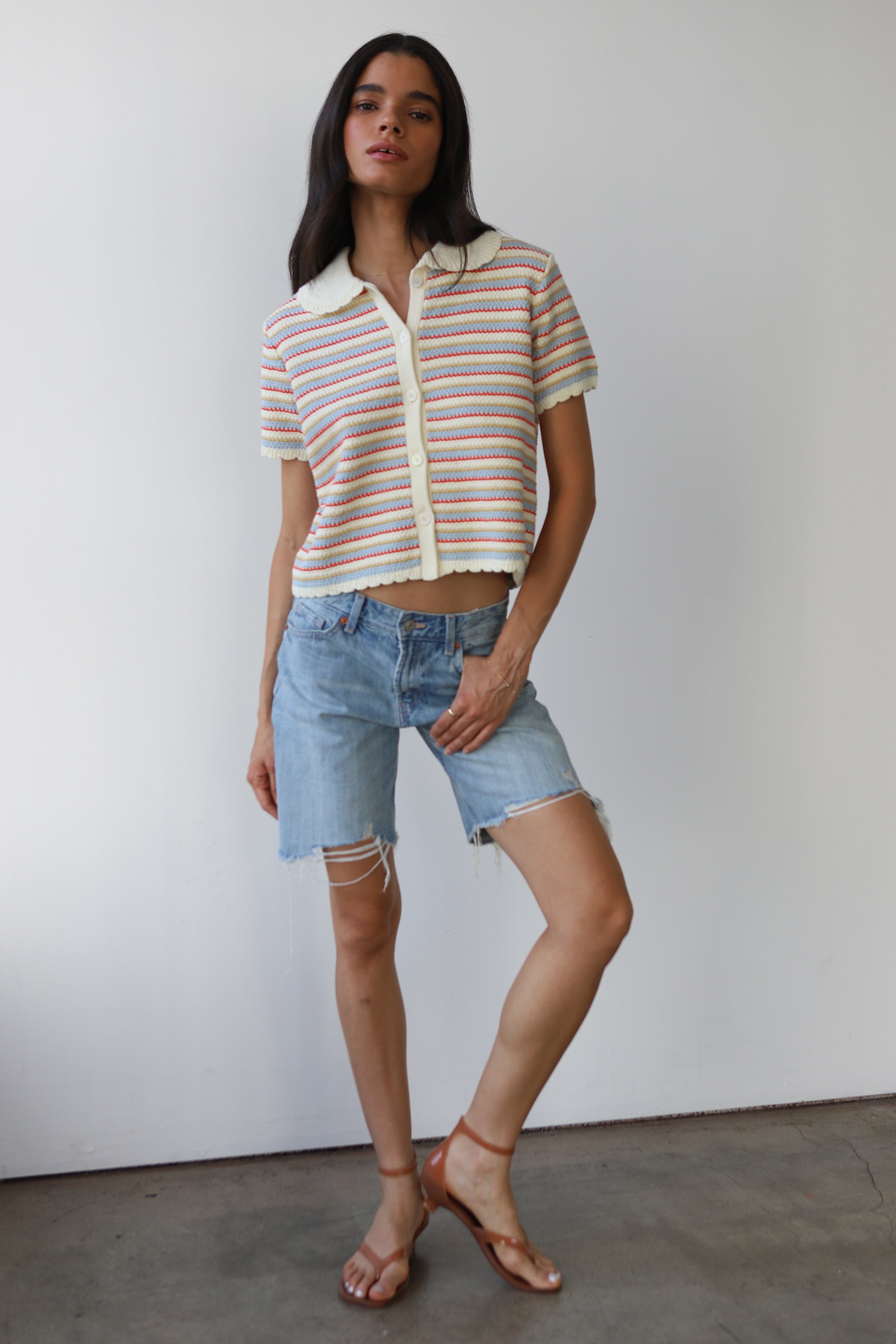 Mai Crochet Polo - Creme – Callahan Knitwear