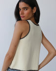 Mala Stitch Tank - Creme