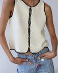 Mala Stitch Tank - Creme