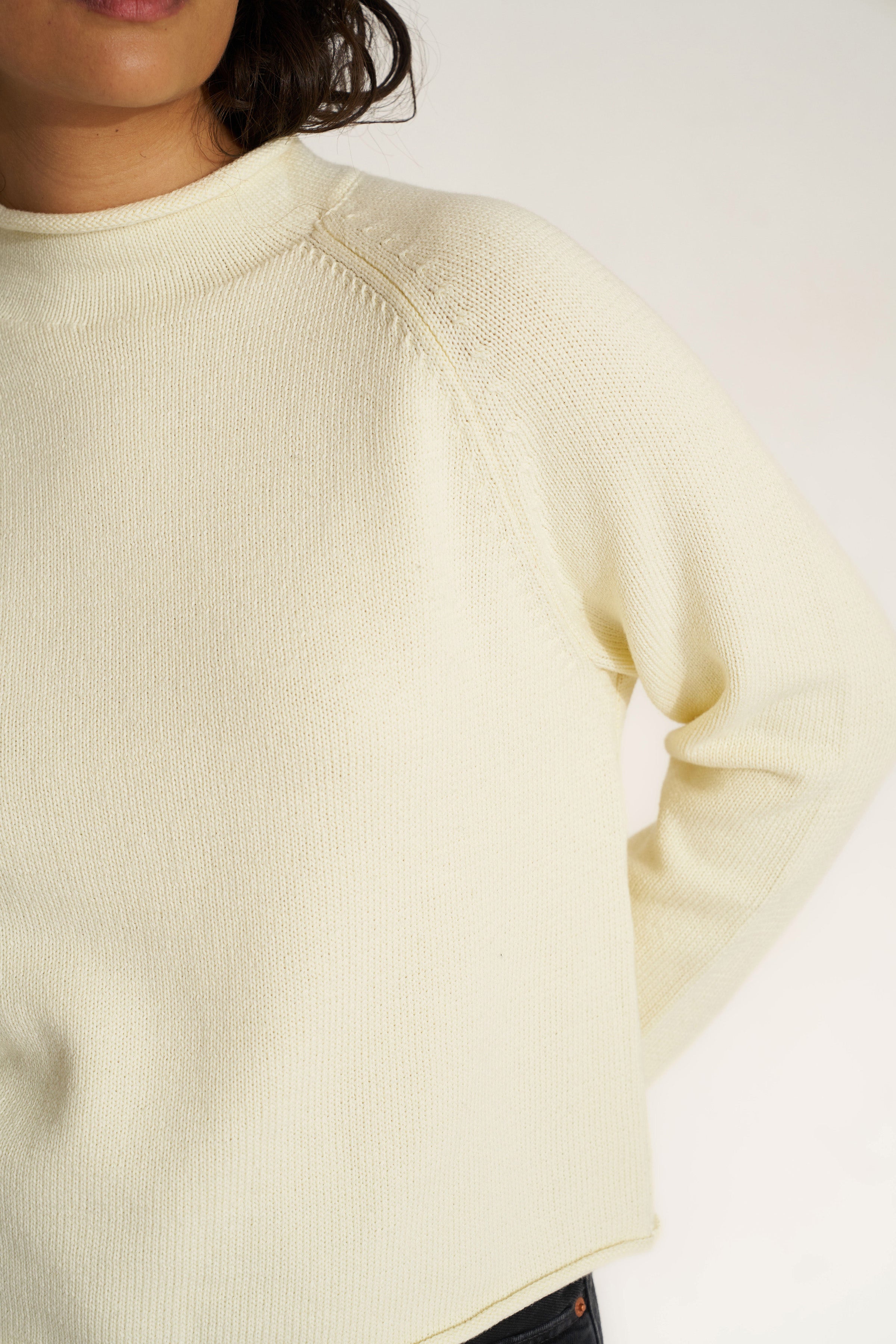 The Mock Neck - Creme – Callahan Knitwear