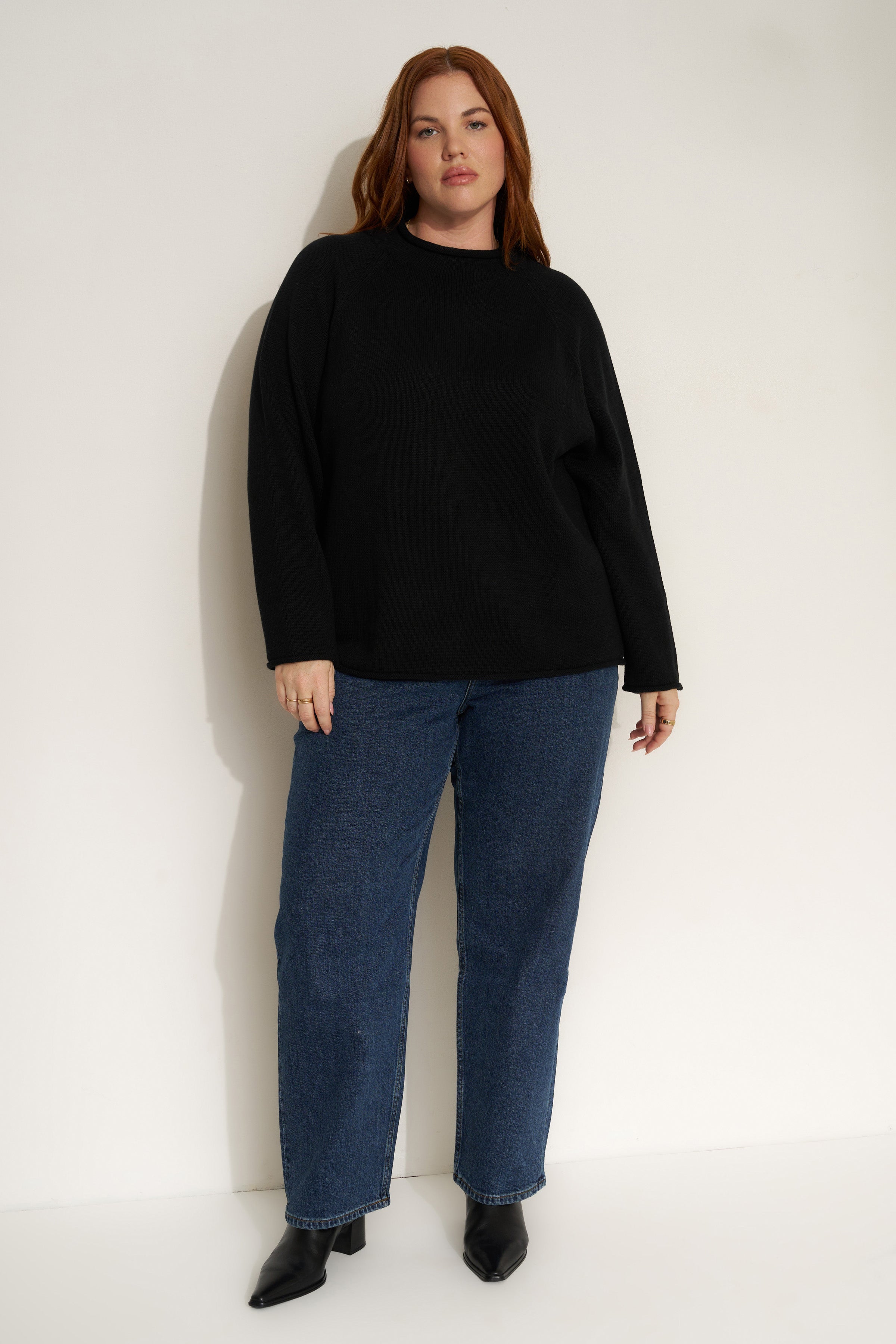 The Mock Neck - Black – Callahan Knitwear