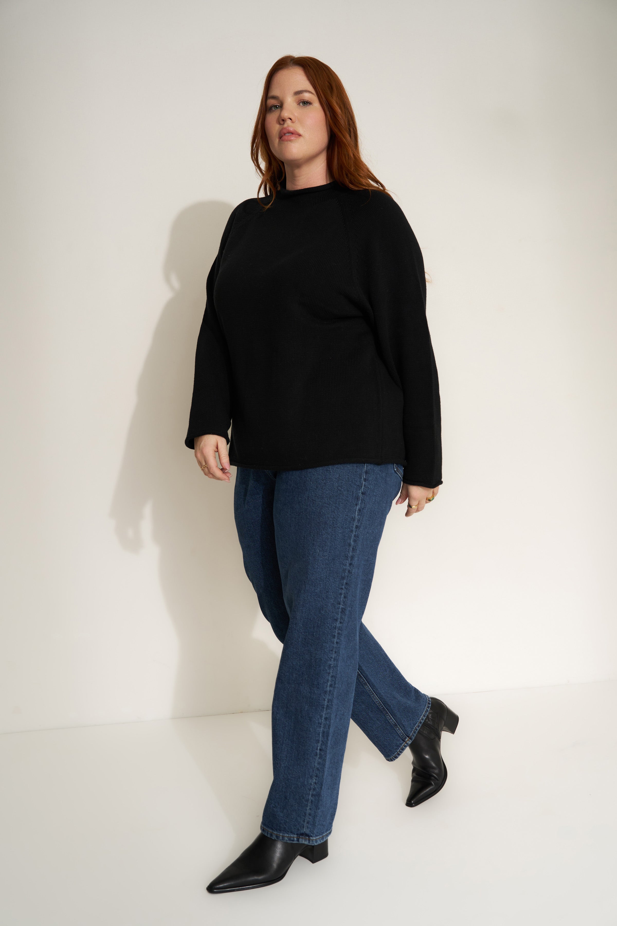 The Mock Neck - Black – Callahan Knitwear