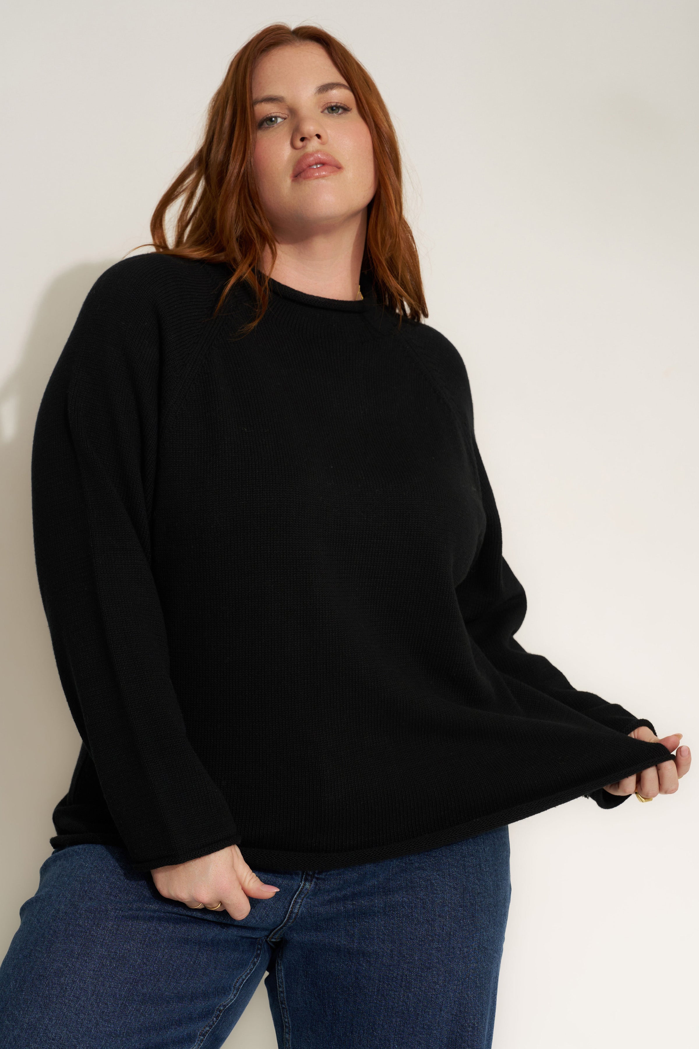 The Mock Neck - Black – Callahan Knitwear