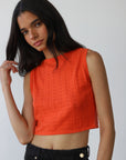 Nerissa Pointelle Tank - Poppy