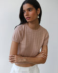 Nerissa Pointelle Tee - Lychee