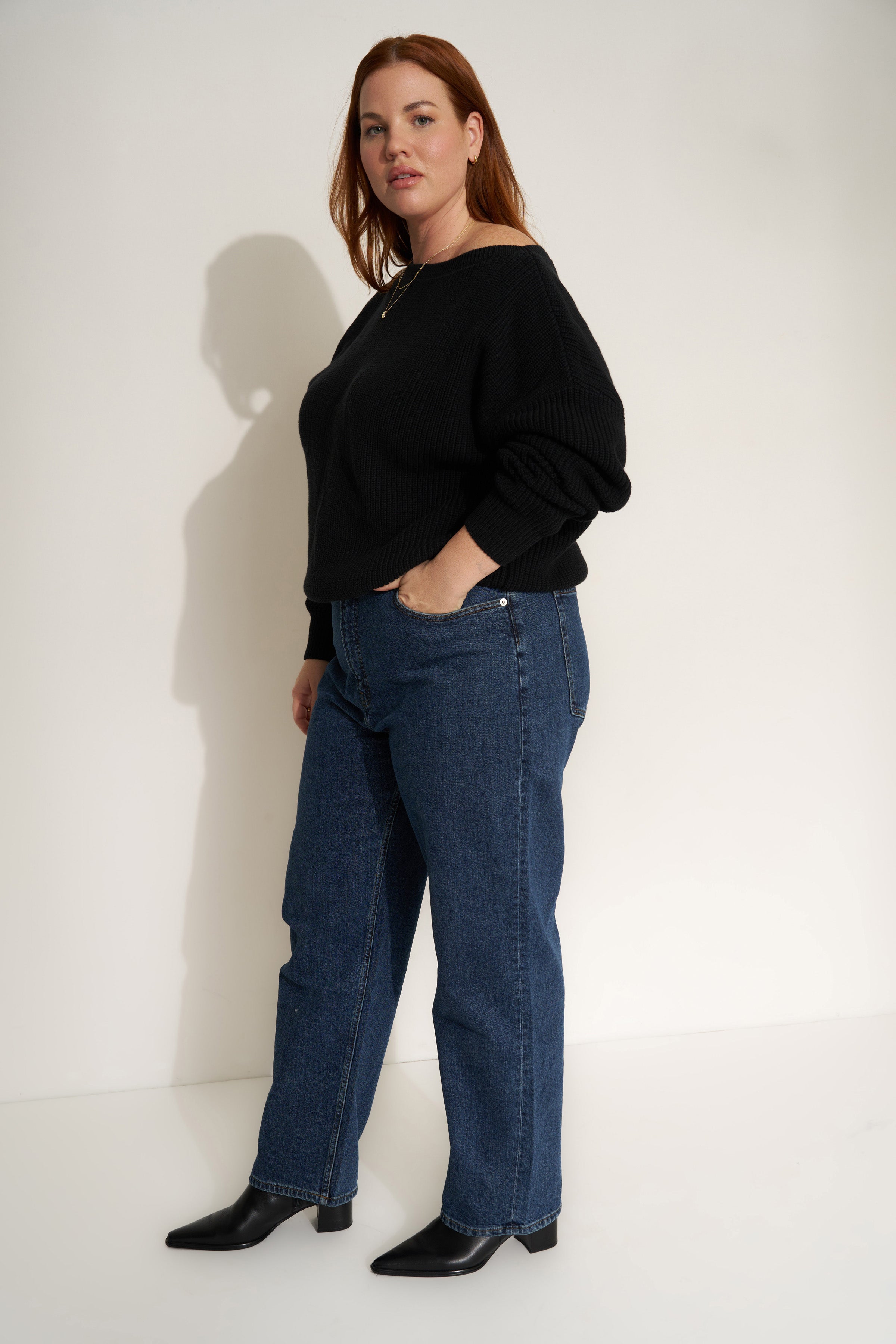 The Off Shoulder - Black – Callahan Knitwear
