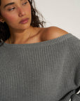 The Off Shoulder - Heather Grey