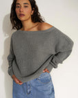 The Off Shoulder - Heather Grey