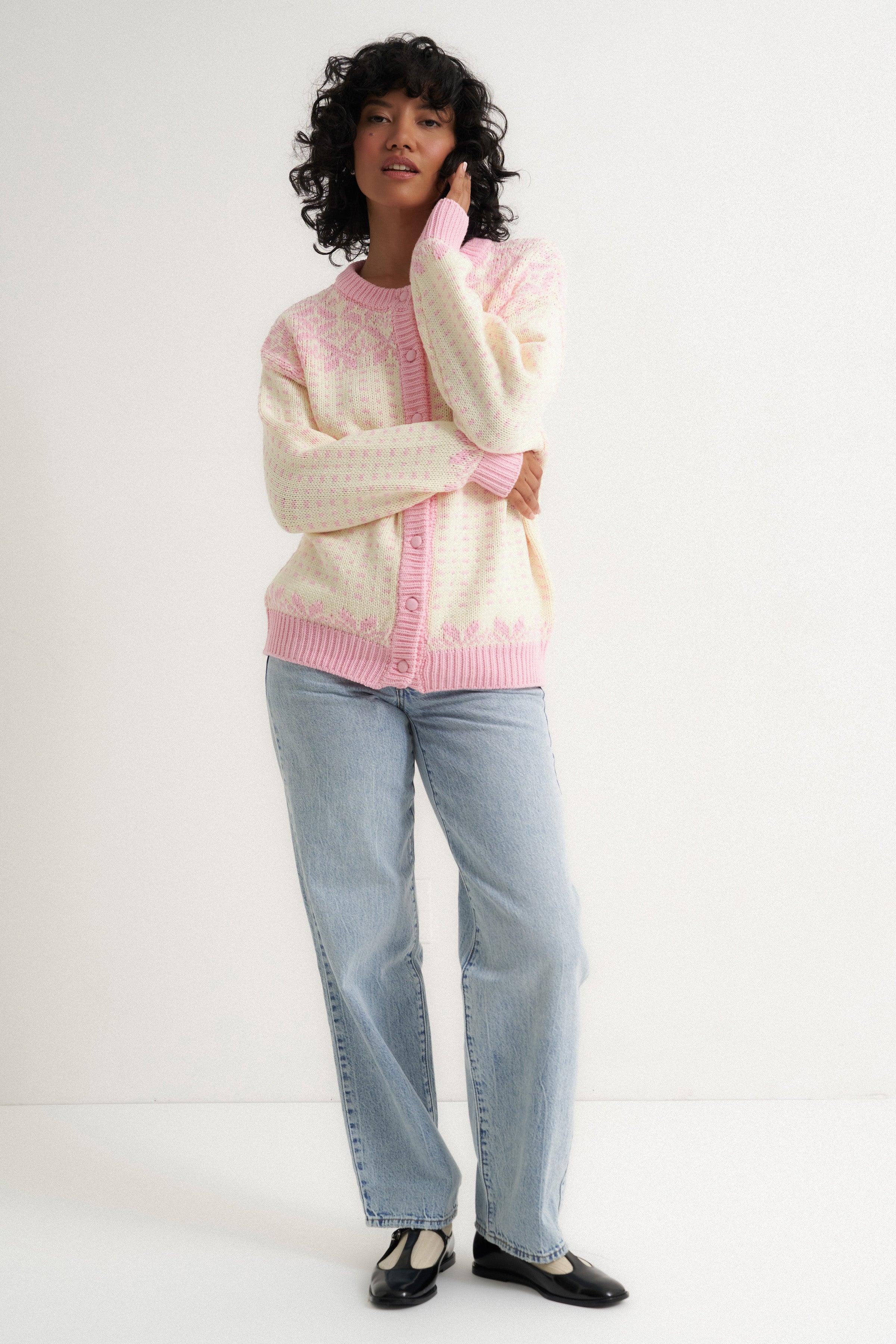 Oversized Maeve Cardigan - Pink – Callahan Knitwear