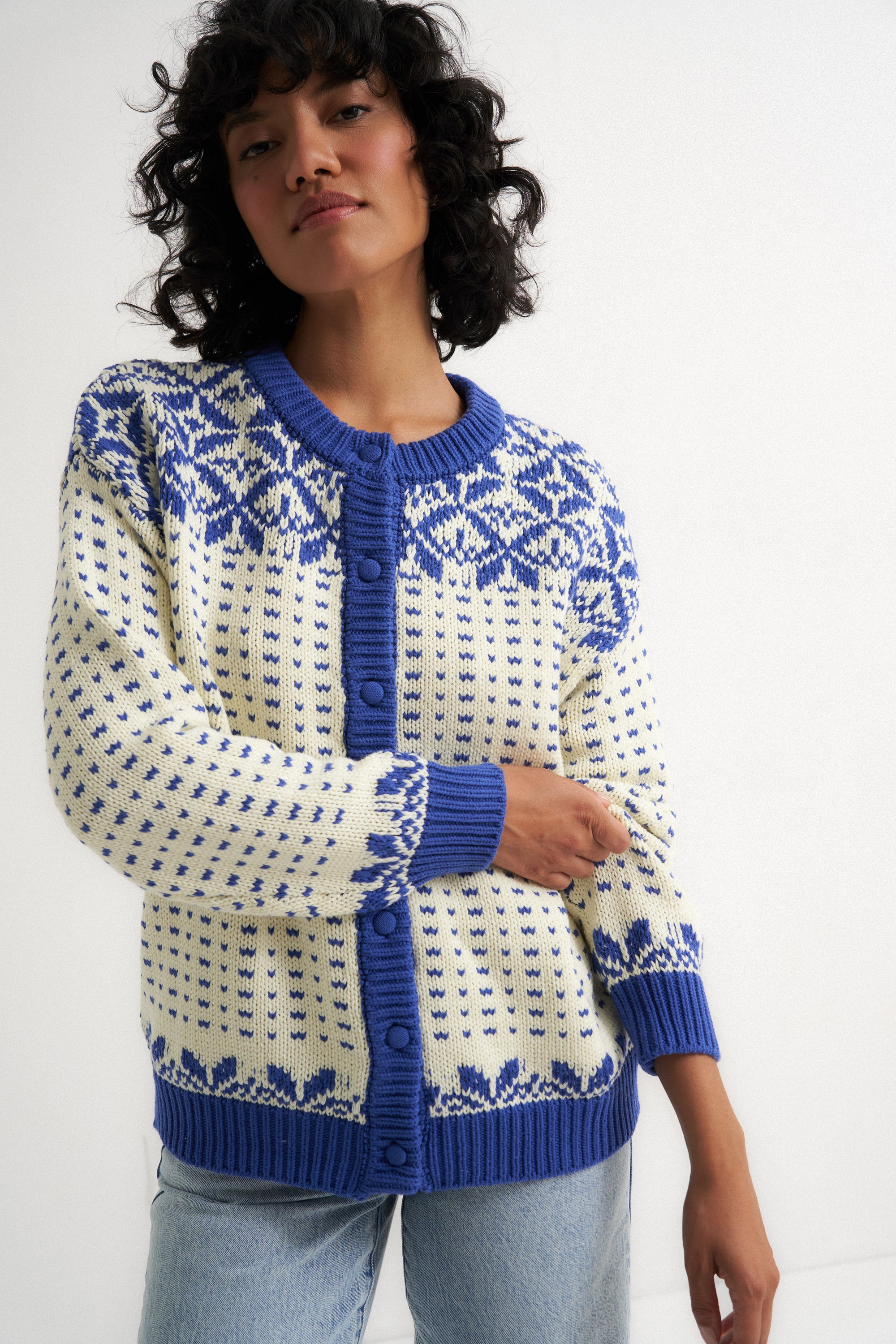 Oversized Maeve Cardigan - Blue