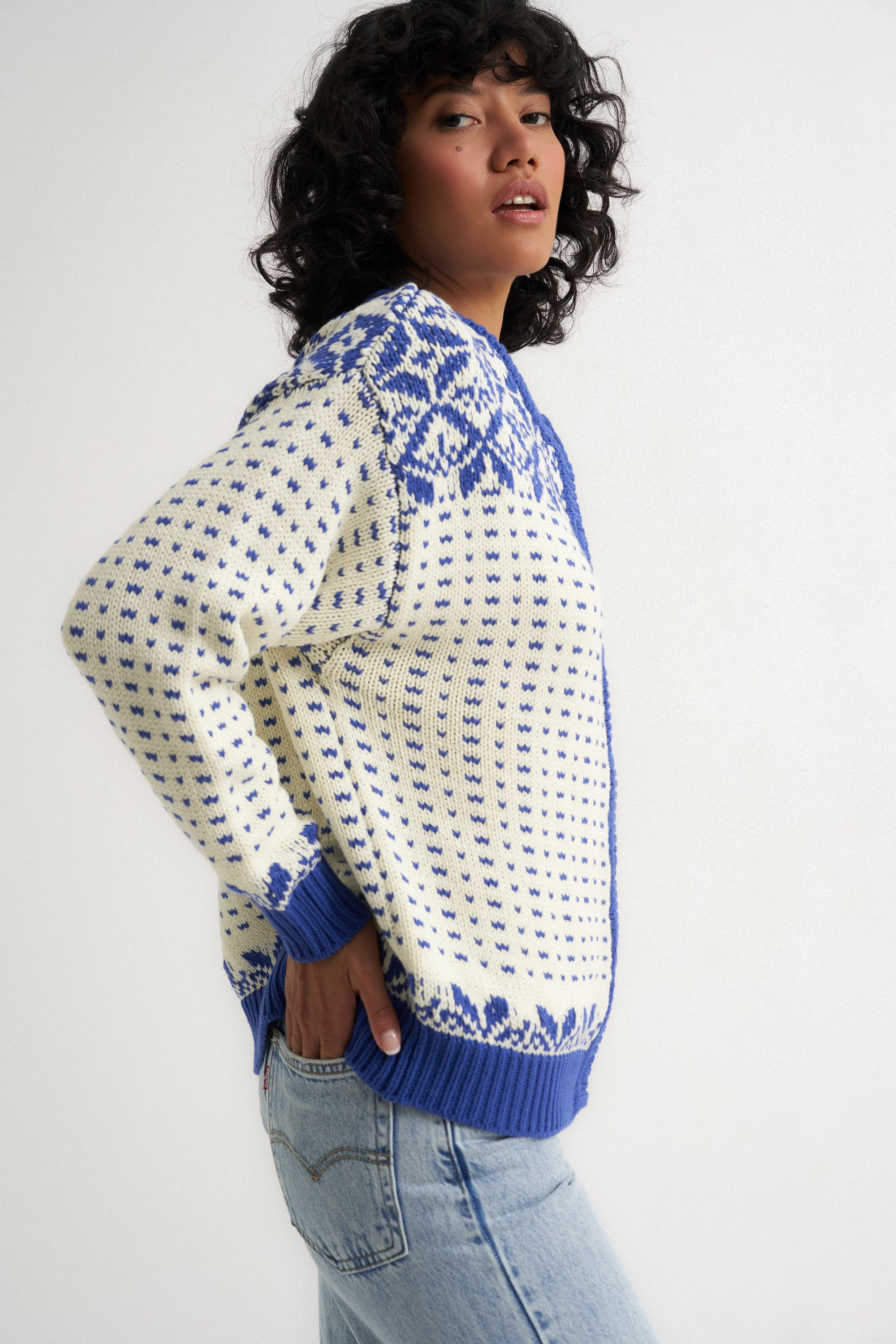 Oversized Maeve Cardigan - Blue