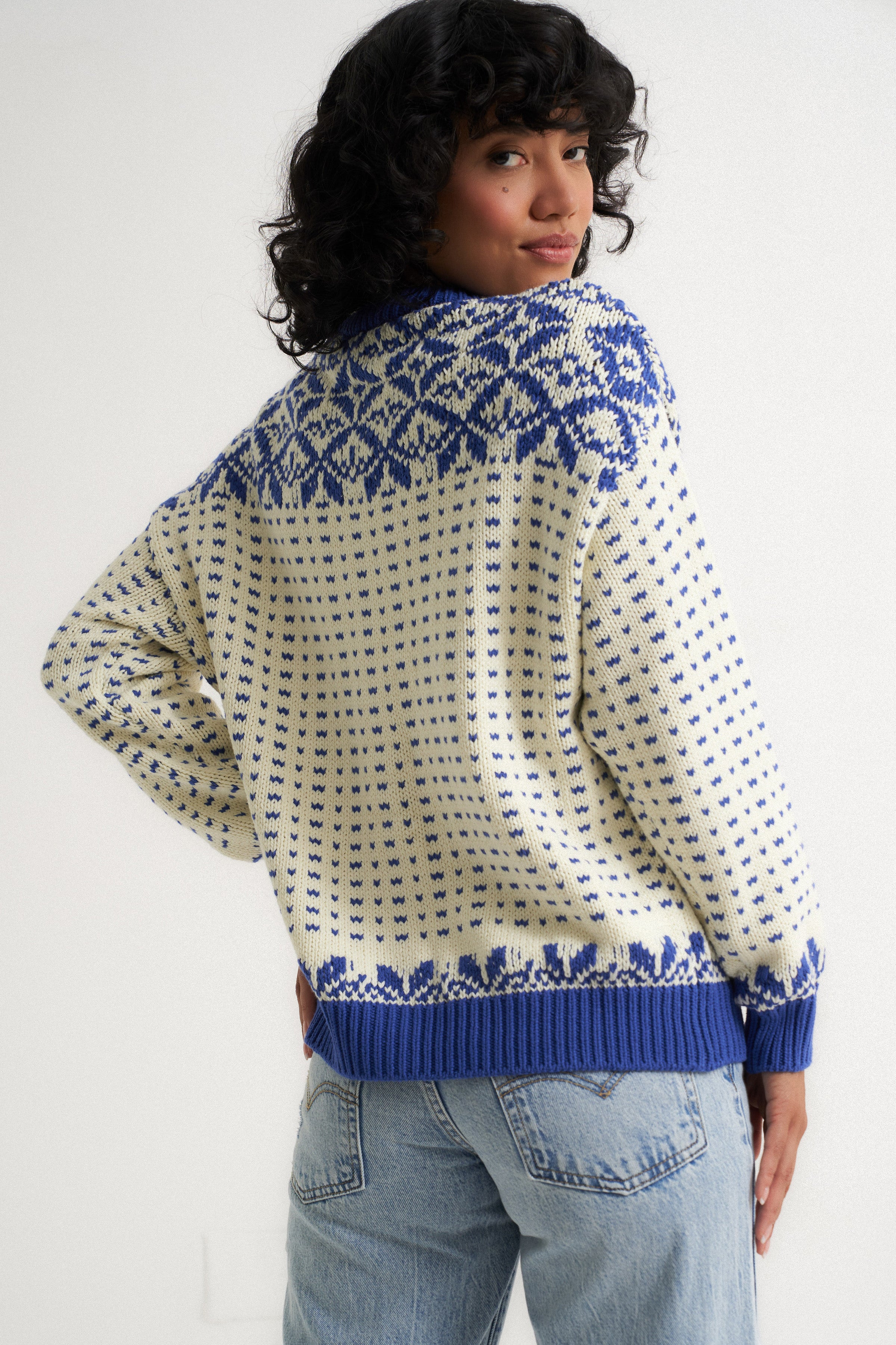 エムミーエメ Feather knit cami & cardigan ブルー M me eme Feather