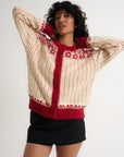 Oversized Maeve Cardigan - Red