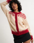 Oversized Maeve Cardigan - Red