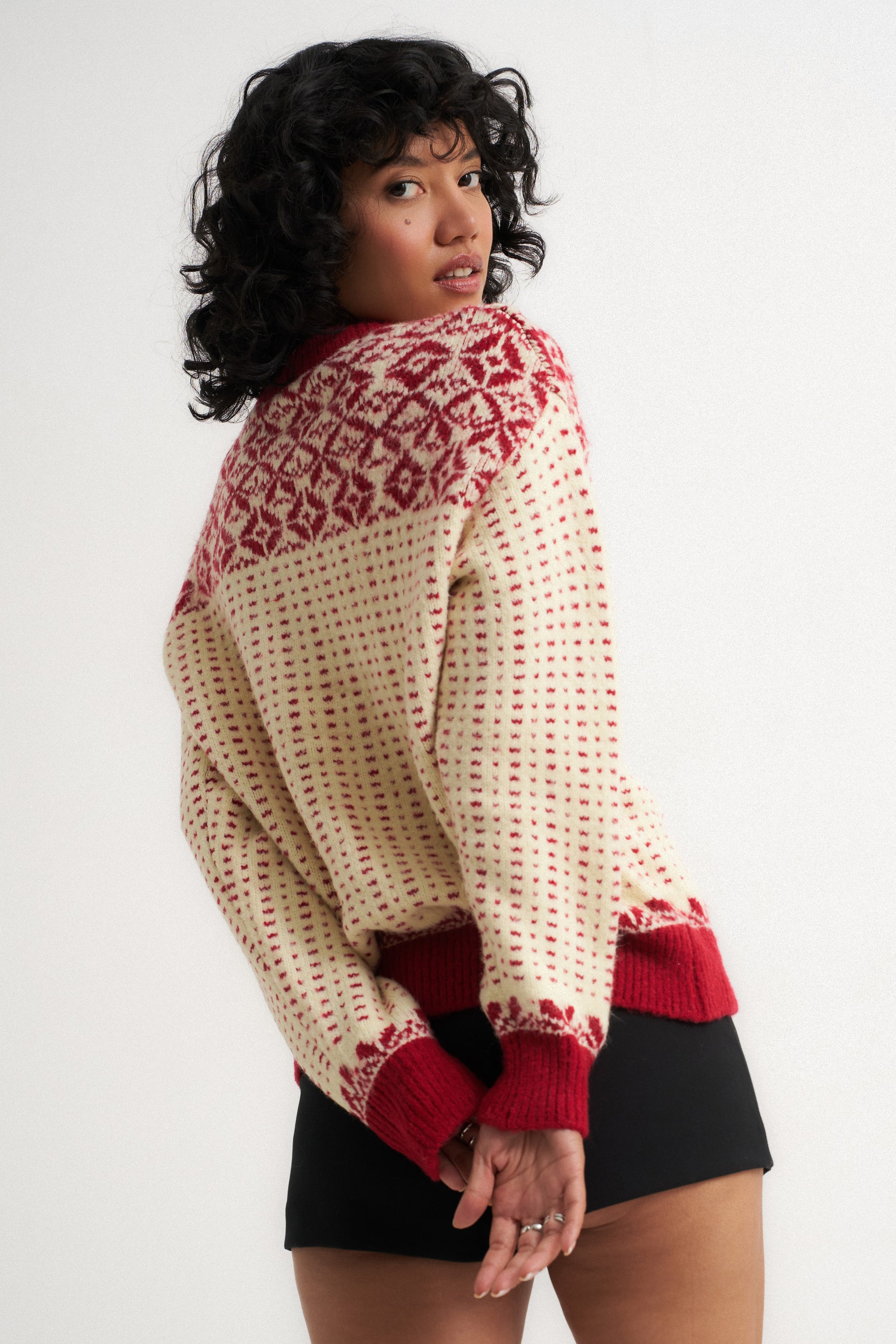 Oversized Maeve Cardigan - Red