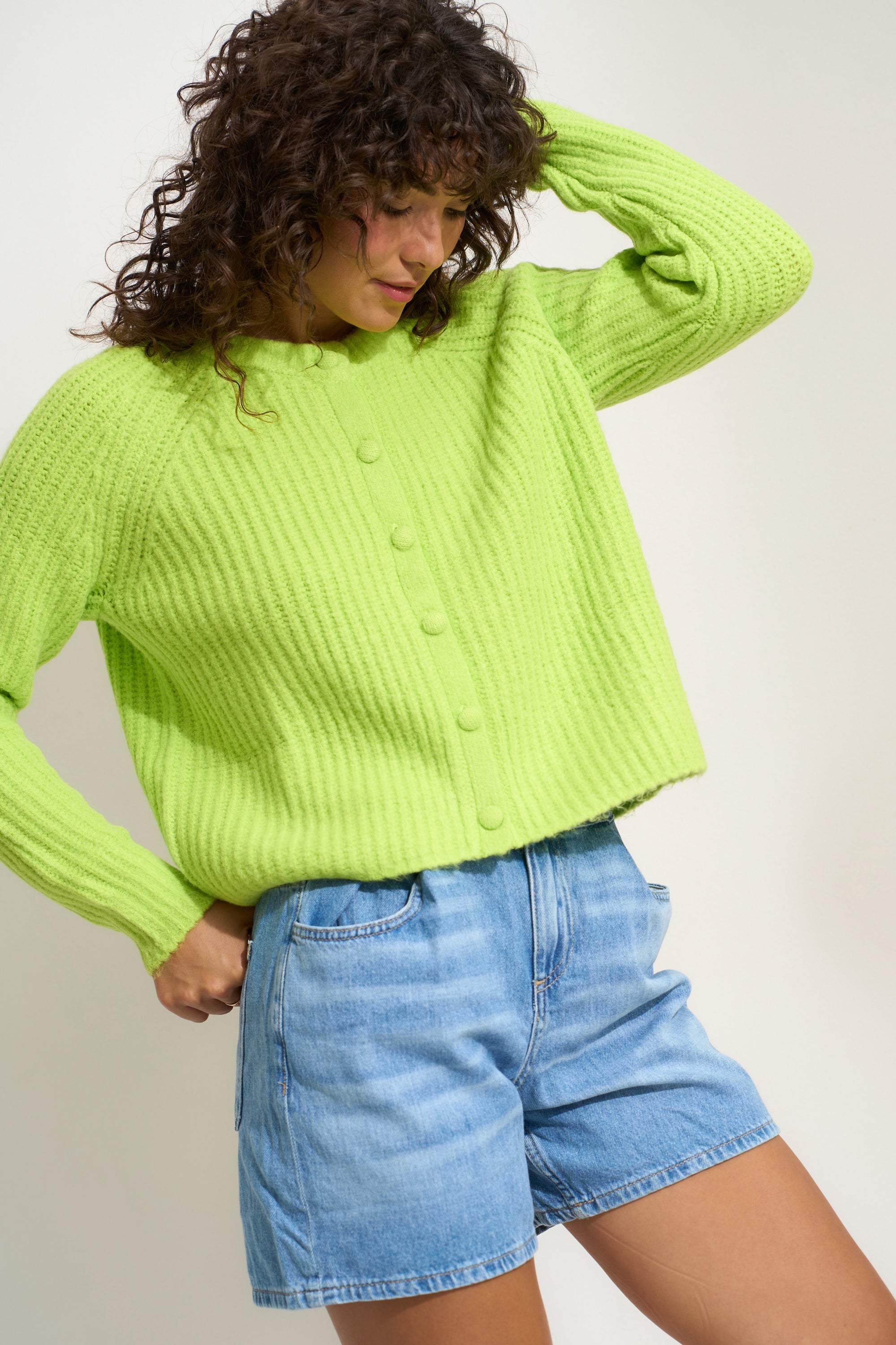 Poppy Cardigan - Kiwi