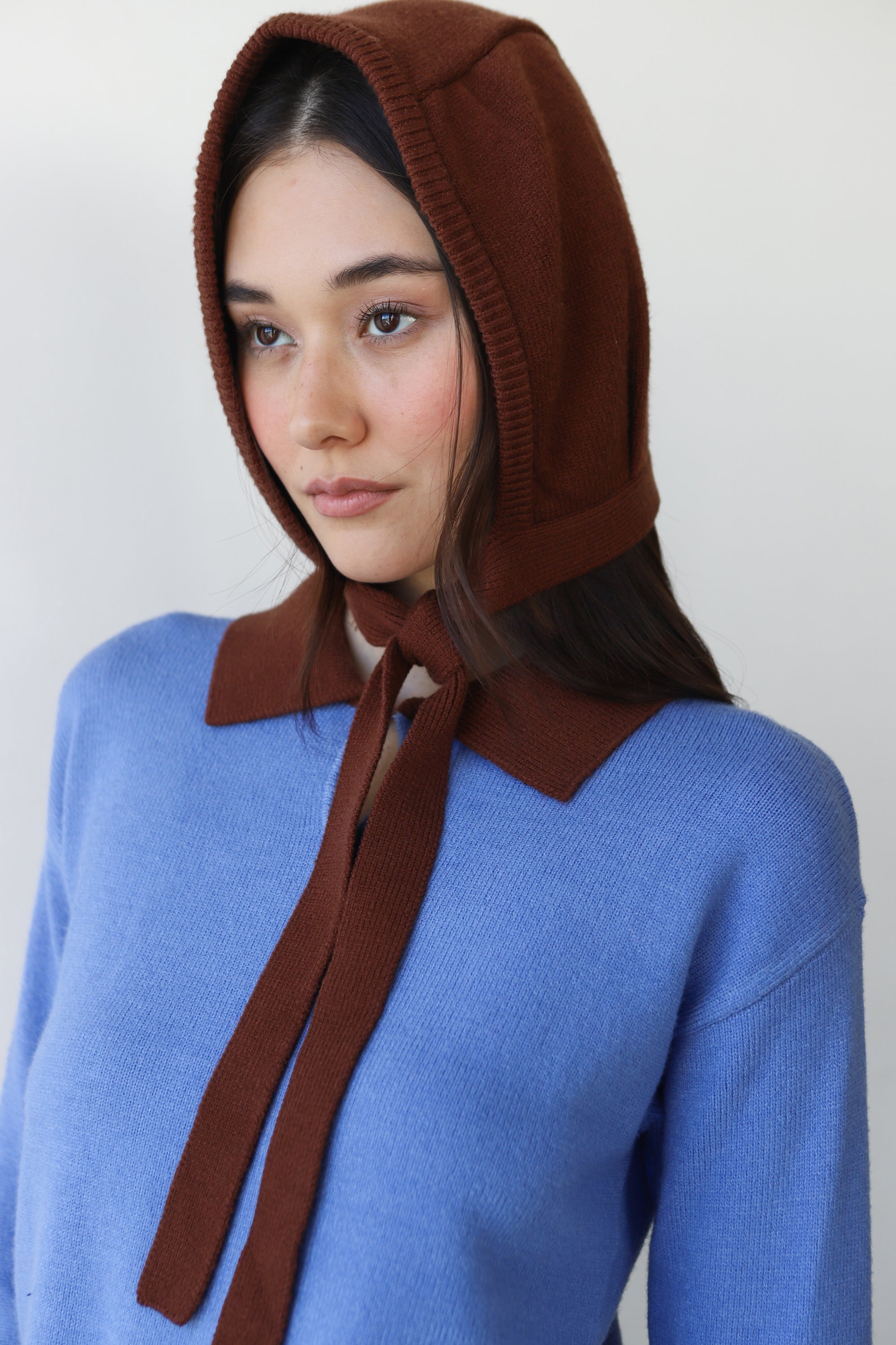 Ribbed Bonnet - Chocolate