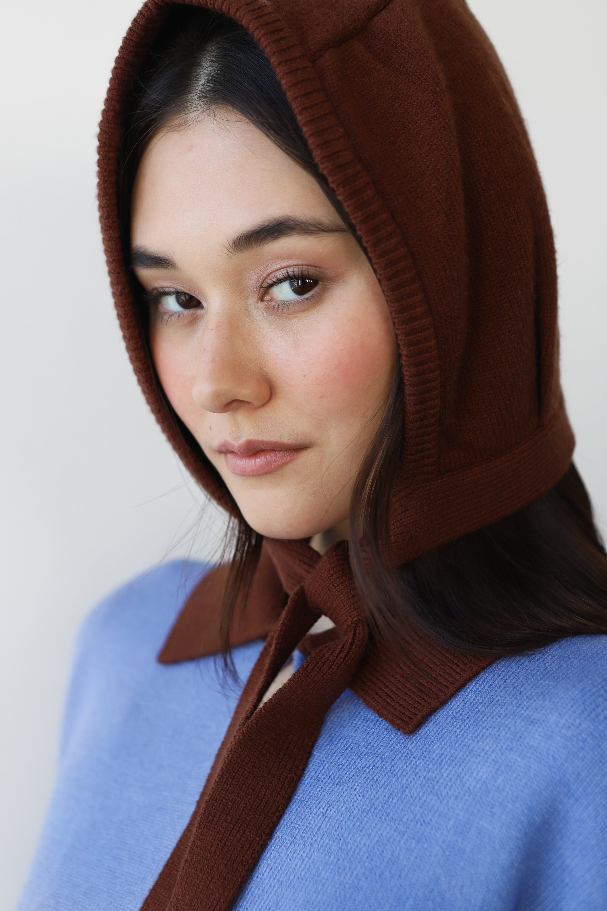 Ribbed Bonnet - Chocolate
