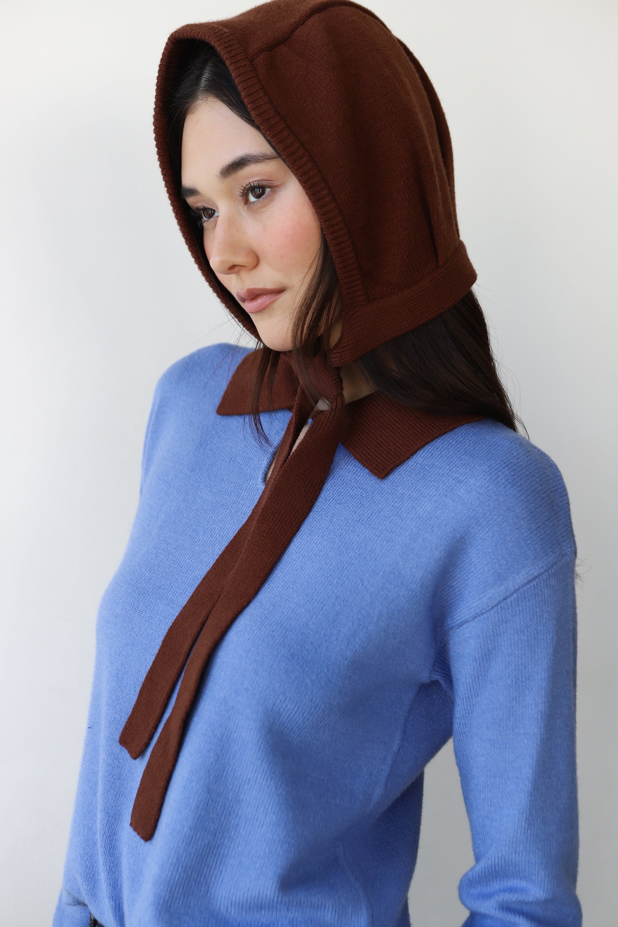 Ribbed Bonnet - Chocolate