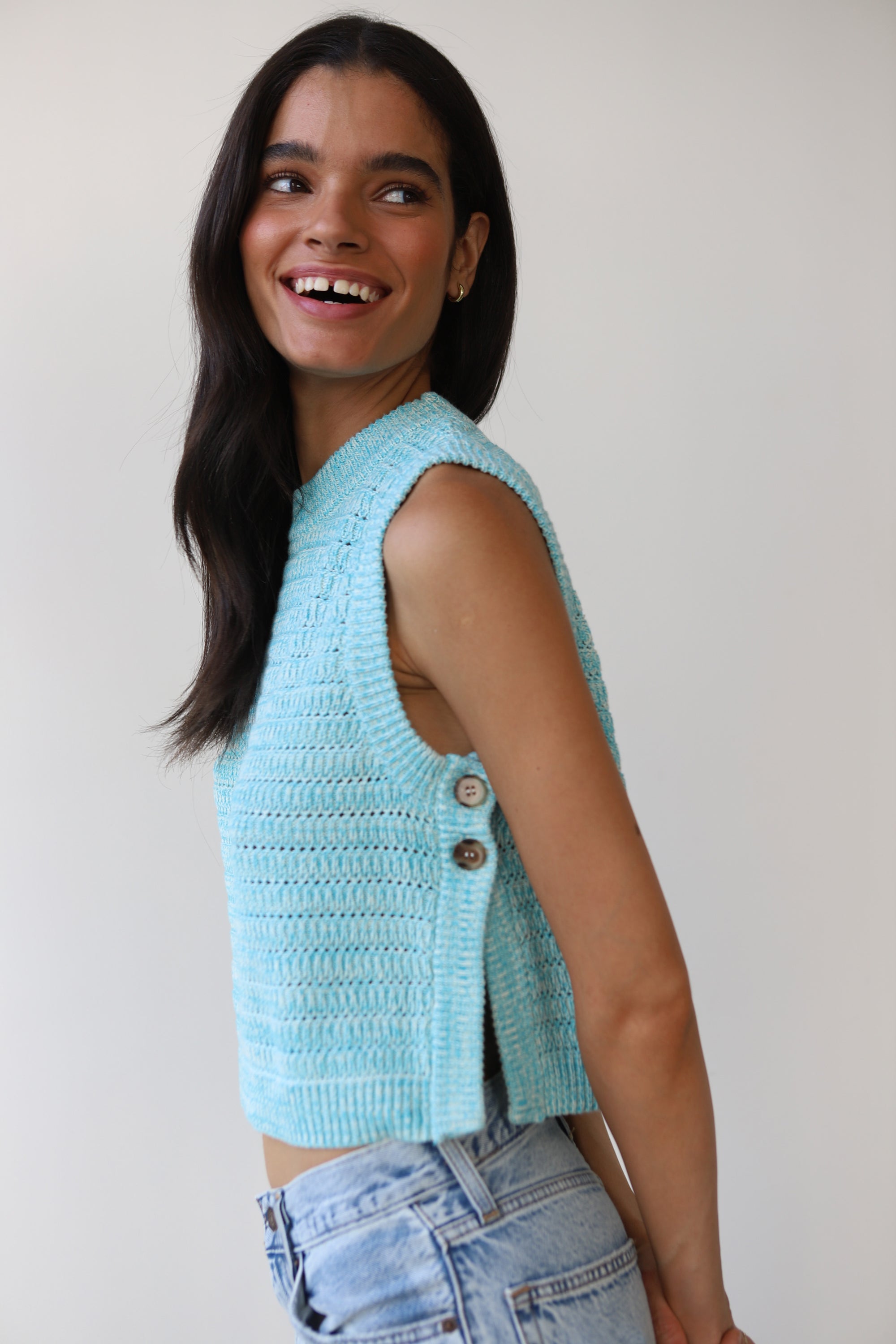 Robin Vest - Capri Blue