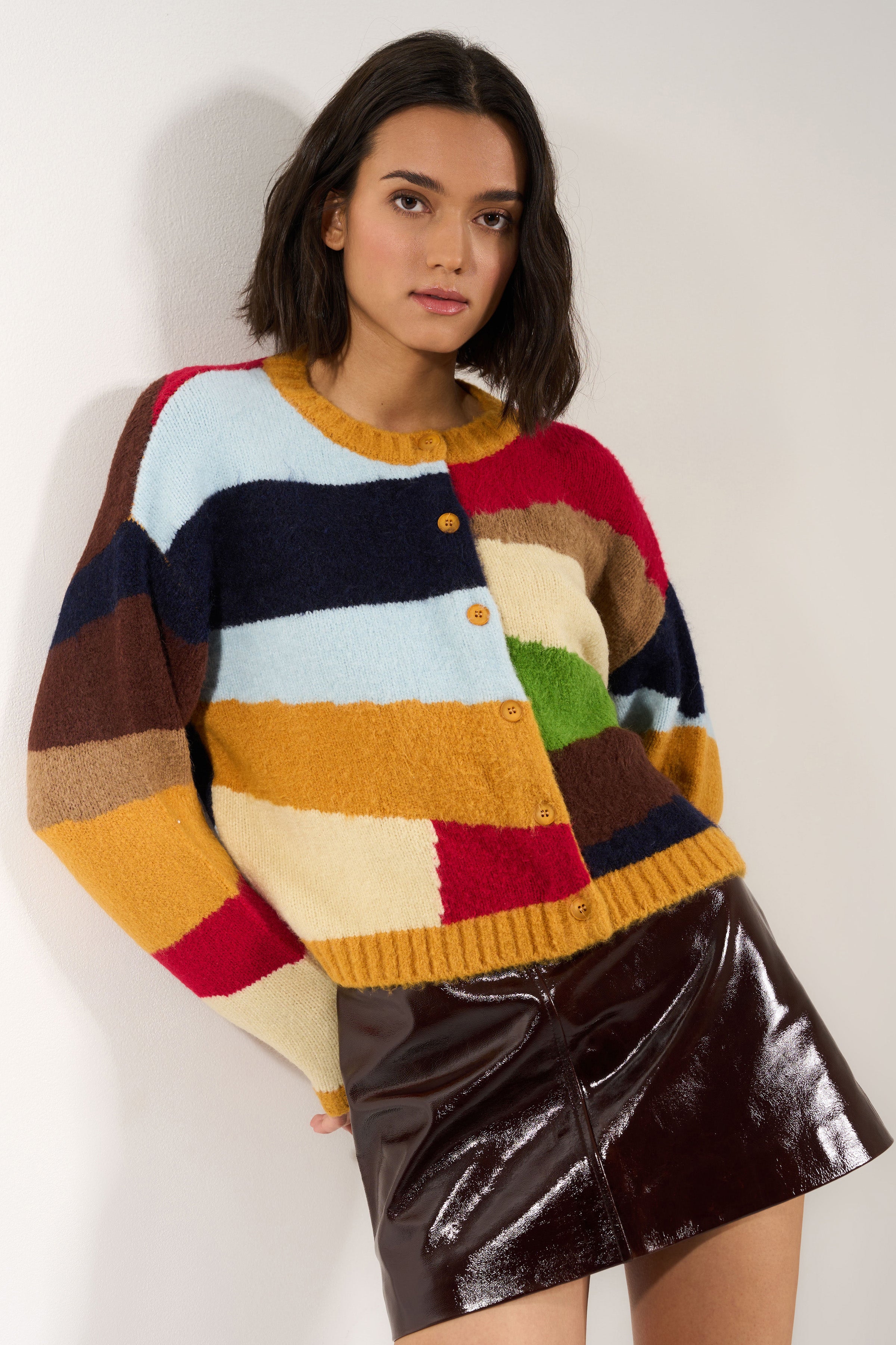 Selma Cardigan - Bronze Multi – Callahan Knitwear