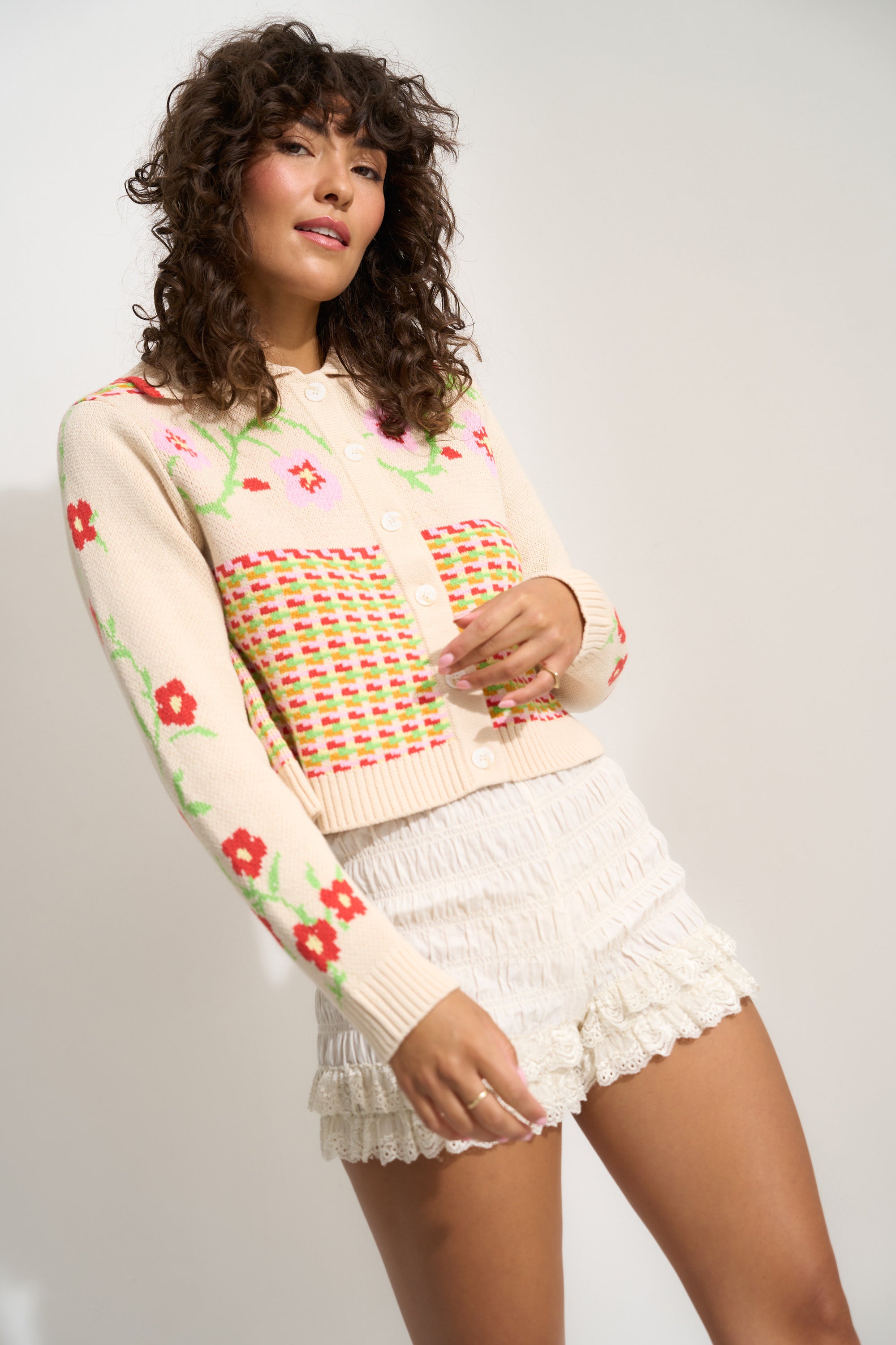 Teagan Cardigan - Rose Multi