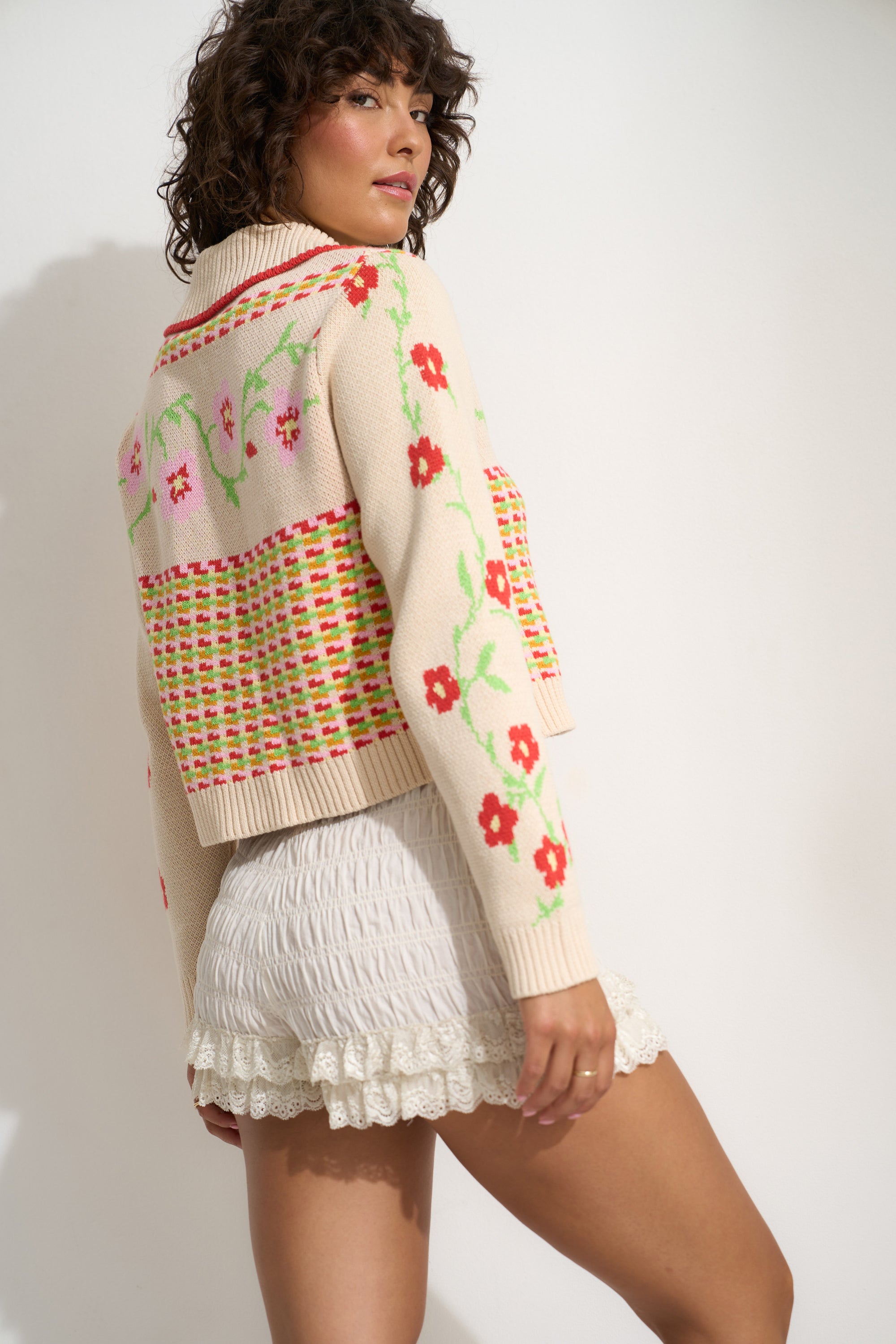 Teagan Cardigan - Rose Multi