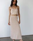 Teddy Maxi Skirt - Lychee