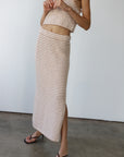 Teddy Maxi Skirt - Lychee
