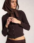 Handkerchief Scarf - Chocolate