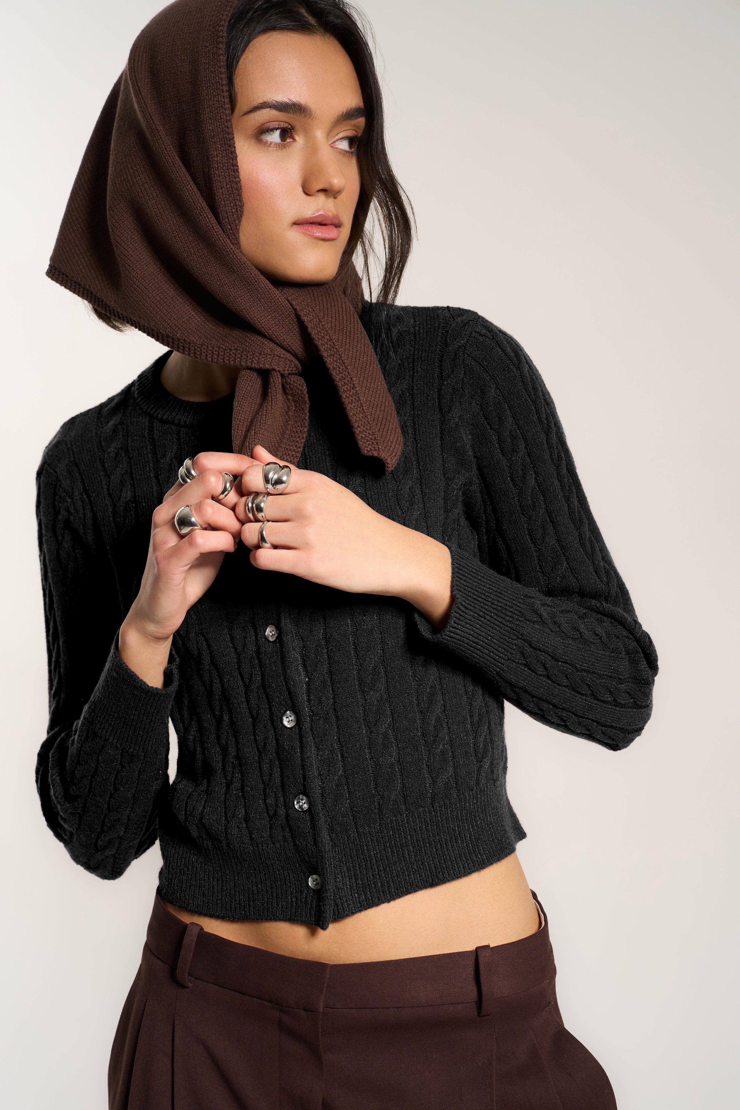 Valerie Cardigan - Black – Callahan Knitwear