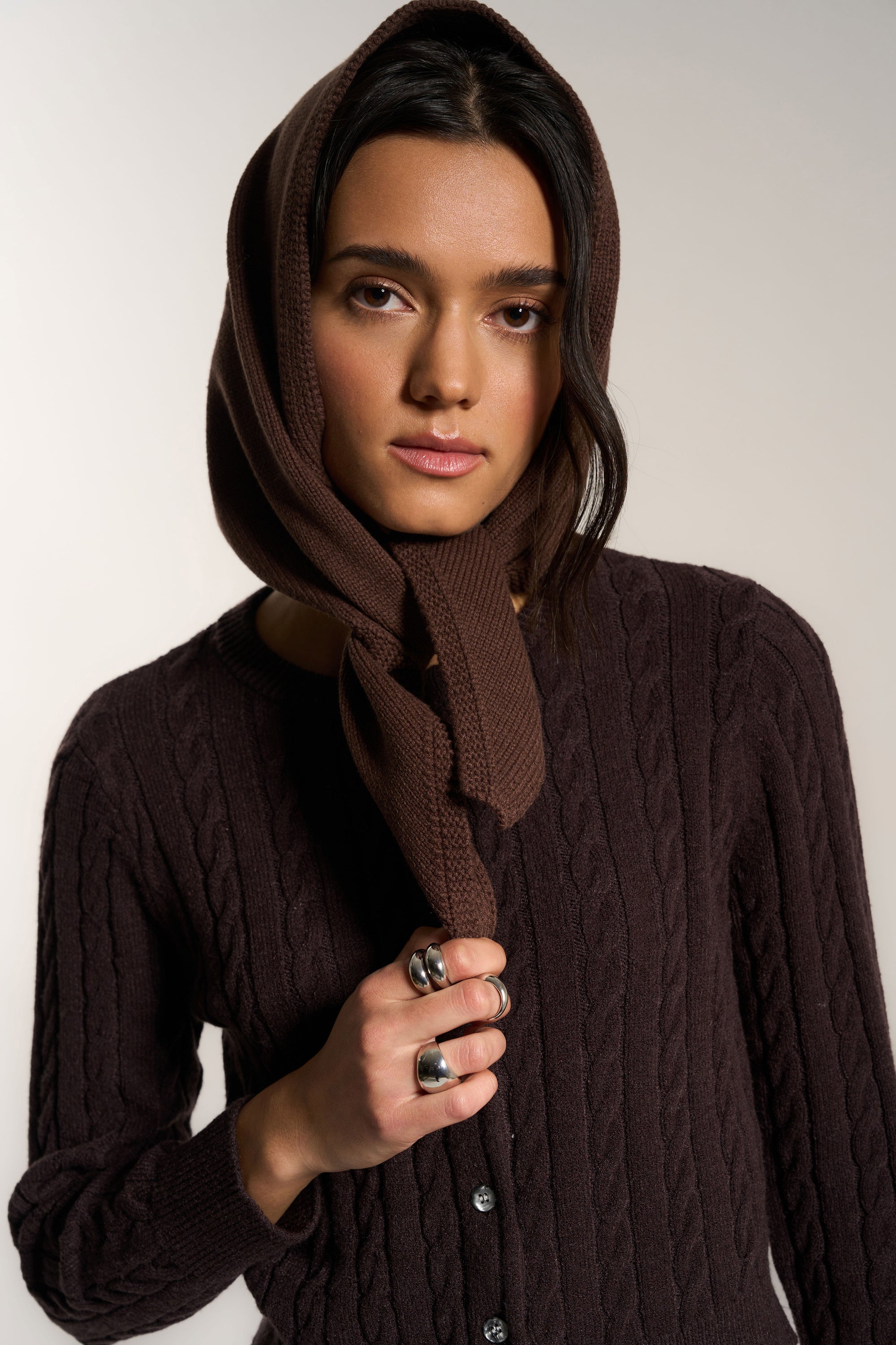 Handkerchief Scarf - Chocolate