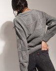 The Geo Knit - Heather Grey