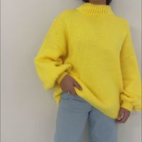 Bellamy Chunky Knit Pullover - Yellow