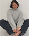 Bellamy Chunky Knit Pullover - Heather Grey