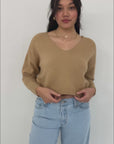 Camille Knit Pullover - Camel