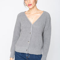 The Classic Cardigan - Heather Grey