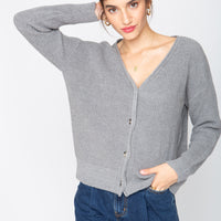 The Classic Cardigan - Heather Grey