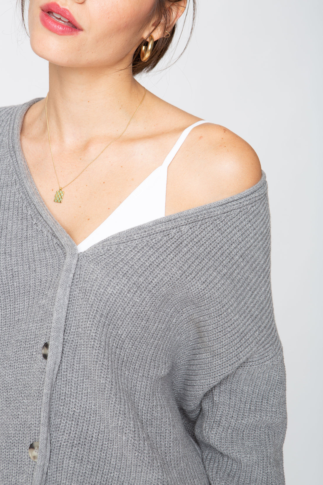 The Classic Cardigan - Heather Grey