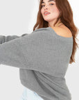 The Off Shoulder - Heather Grey