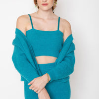 Mia Cardigan Set - Scuba Blue