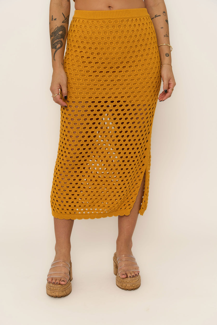 Camila Maxi Skirt - Bronze