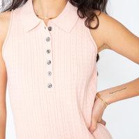 Daisy Polo Mini Dress - Gossamer Pink