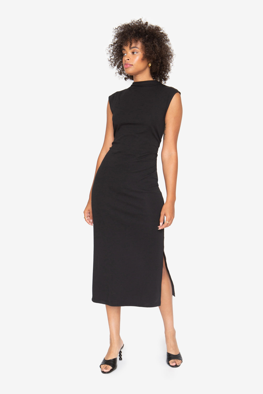 Reina Midi Dress - Black